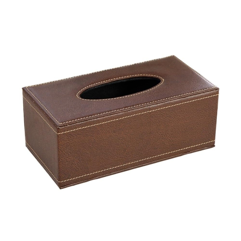 Pu Leather Car Tissue Holder Khaki Napkin Dispenser Elegant Vehicle Organizer Easy Access 9771547165354