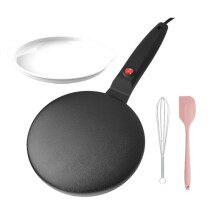 Nonstick Coating Electric Pancake Pan 600W Handheld Pancake Maker Electric Round Griddle for Pancakes EU Plug