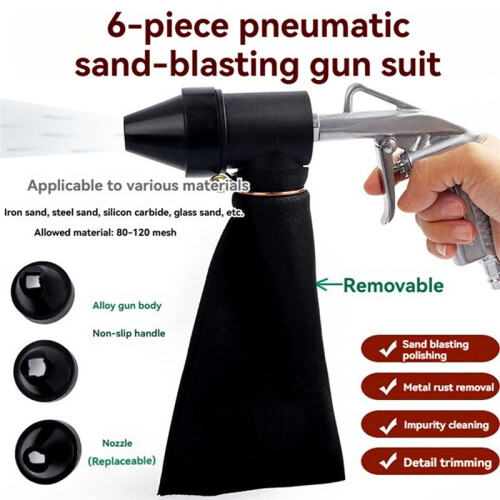 Pneumatic Sandblasting Tool Kit Sand Blasting Machine Set Versatile Sandblaster Handheld Polishing Machine Rust Remover 2