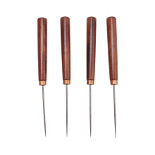 4pcs Shaving Awl Tools with Wooden Handle, Sewing Awl Set Kit Tailor Awl for Punching Stitching Awl Repair Tool for DIY