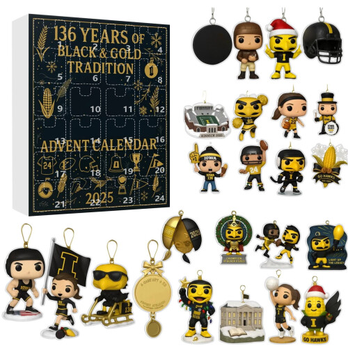 Iowa Hawkeyes Adventskalender, 24-teilige Überraschungsbox