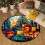 Rundt juleteppe 60 cm polyester 1