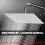 12" Rectangular Rain Shower Head, High-Flow Stainless Steel, High Pressure, Low-Water-Flow Performance, Brushed Nickel 5