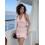 (L, Pink) Γυναικείο καλοκαιρινό σετ με βολάν 7