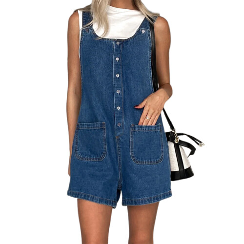 (S, Blue) Γυναικεία φαρδιά τζιν για streetwear