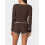 (S, Dark Brown) Γυναικείο Σετ Lounge και σορτς. 6