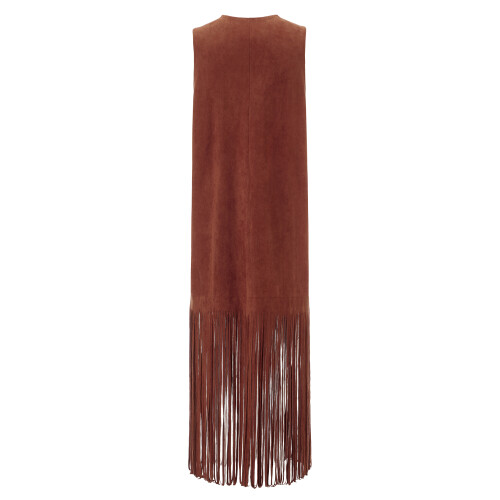(XXL, Dark Brown) Γυναικείο γιλέκο με outfit, 1970s 2