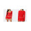 (XL, Red) Γυναικείο Σετ Lounge και σορτς. 2