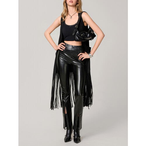 (XL, Black) Γυναικείο γιλέκο με outfit, 1970s 2