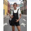 (M, Black) Γυναικεία φαρδιά τζιν για streetwear 6