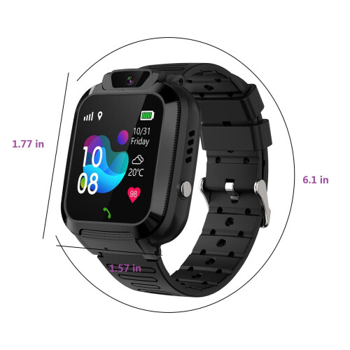 Smart Watch for Android, Waterproof BT Touchscreen w/ Games, Camera, Music, Call, Flashlight, Calculator – Compatible with Android 1