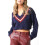 (S, Blue) Pulls courts d'automne en maille 1