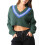 (S, Green) Pulls courts d'automne en maille 1