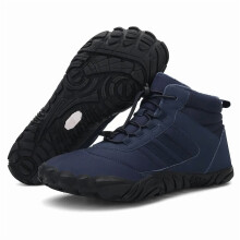 Men's Ankle Winter Boots Faux Fur Lining Waterproof Warm Snow Boots Booties with Memory Foam