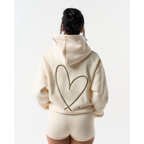 (M, Beige) Γυναικείο Φούτερ Κουκούλα Casual Streetwear