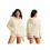 (M, Beige) Γυναικείο Φούτερ Κουκούλα Casual Streetwear 11