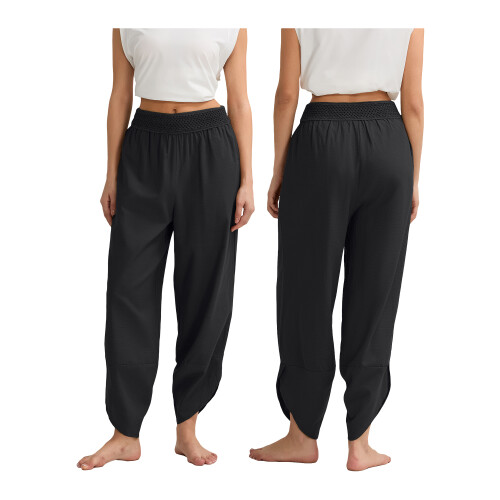 (L, Black) Ανδρικά παντελόνια γιόγκα, παντελόνια διαλογισμού 1