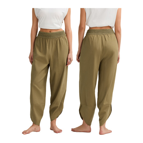 (XL, Army Green) Ανδρικά παντελόνια γιόγκα, παντελόνια διαλογισμού 1