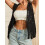 (XL, black) Γυναικείο γιλέκο σουέτ με φούντες 8