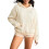 (M, Beige) Γυναικείο Φούτερ Κουκούλα Casual Streetwear 10