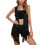 (XL, Black) Γυναικεία καλοκαιρινά γιλέκα εξωτερικού χώρου 1