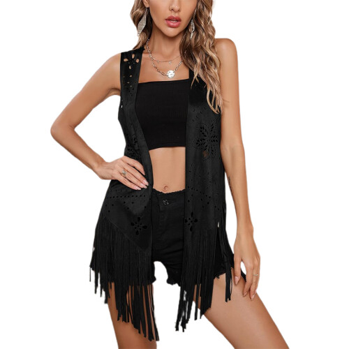 (XXL, Black) Γυναικεία καλοκαιρινά γιλέκα εξωτερικού χώρου