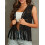 (XL, black) Γυναικείο γιλέκο σουέτ με φούντες 7