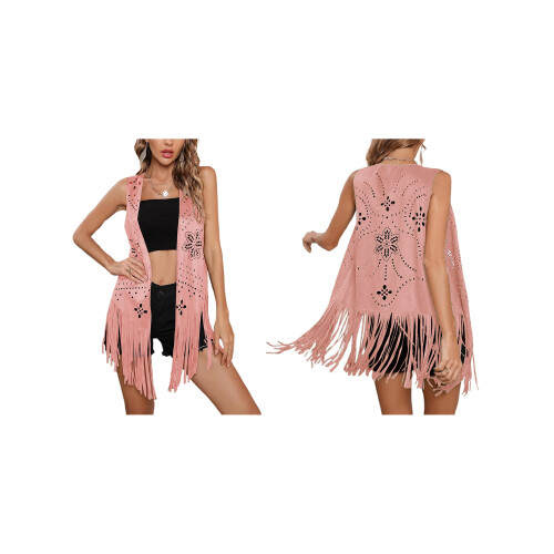 (S, Pink) Γυναικεία καλοκαιρινά γιλέκα εξωτερικού χώρου 2