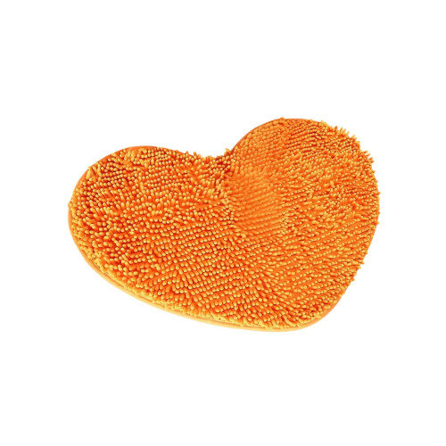 Hjerteformet dørmåtte, absorberende, skridsikker, orange 1