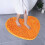 Hjerteformet dørmåtte, absorberende, skridsikker, orange 4