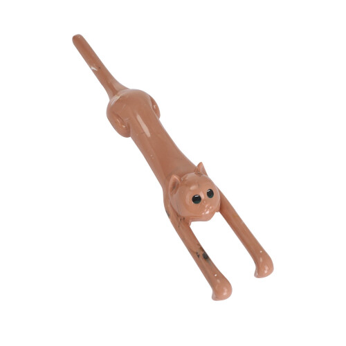 Gratte-dos en bois de tilleul en forme de chat, 48 cm 1