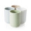 Bicchiere da bagno in plastica bianca 2 in 1 Spazzolino da denti e 3