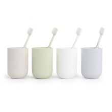 PP Tooth Mug Tumbler Cups Creative Japanese Style Home Bathroom Cups (White)