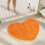 Hjerteformet dørmåtte, absorberende, skridsikker, orange 6