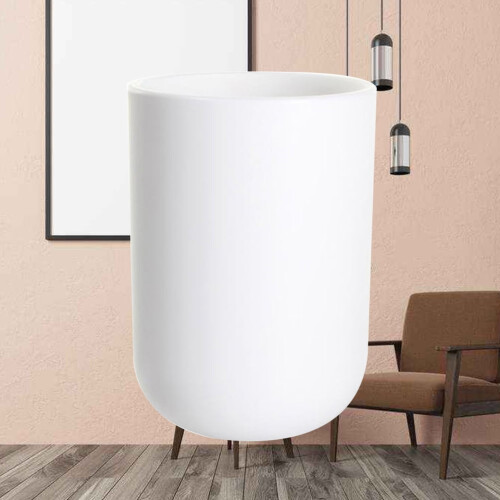 Bicchiere da bagno in plastica bianca multiuso, porta spazzolino e portabevande 1