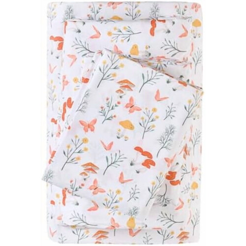 Floral Queen Sheet Set – Ultra-Soft Microfiber, 4-Piece