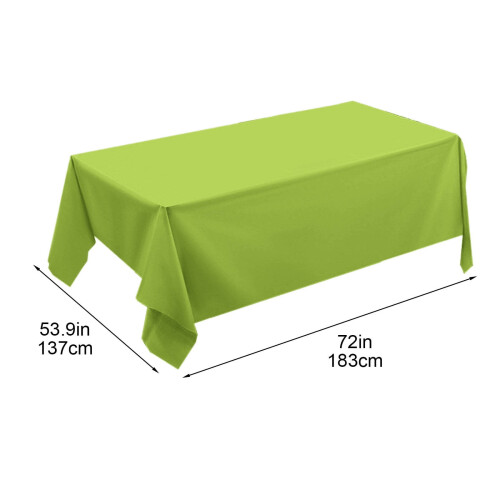 Plastic Tablecloth Waterproof Vinyl 54x72 Inch Grass Green 2