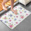 Tapete de banheiro floral antiderrapante em microfibra, 50 x 80 cm (20 x 32 polegadas) 4