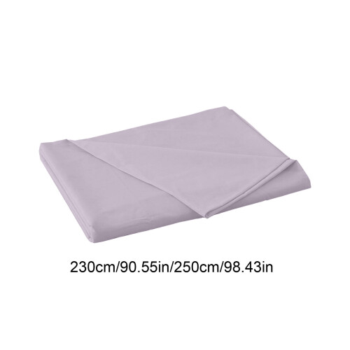 Drap plat en polyester, taille King, 250 x 230 cm, 8 couleurs 2
