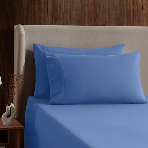 Ensemble de draps en microfibre pour lit queen, 4 pièces, poches profondes 2