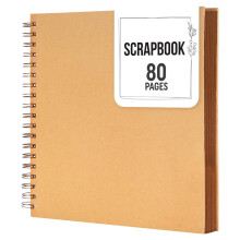 Premium Kraft Paper Scrapbook Album, 40-Page Hardcover DIY Memory Book – Weddings, Anniversaries, Travel & Campus (Brown)