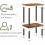End Table with Solid Wood Legs Boho Style 2-Tier Brown 5