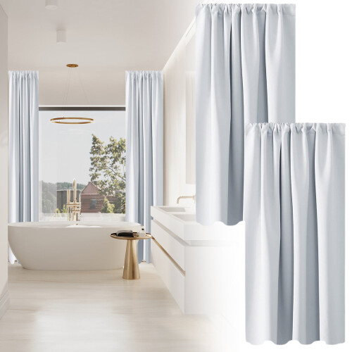 Cortinas térmicas blackout 38x63 polegadas com bolso para varão 1
