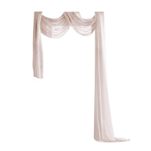 Sheer Window Scarf 216 inch Extra Long, Soft Voile Textured Bed Canopy Scarf Curtains for Event Designs/Home Decor, 50 inches Wide