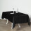 Nappe rectangulaire en satin noir 60" x 102" 3