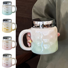 Mug en céramique rose de 450 ml avec anse