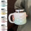 Mug en céramique rose de 450 ml avec anse 1