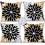 Conjunto de 4 capas de almofada florais em preto e marrom, 40x40cm (16x16 polegadas). 1