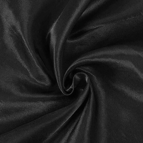 Nappe rectangulaire en satin noir 60" x 102" 1
