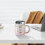 Ceramic Mug with Lid 450 ml Pearl Finish Handle 5